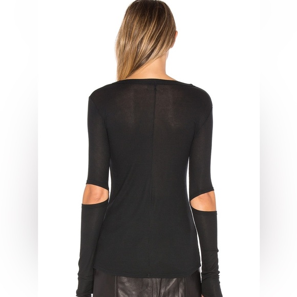 Michael Lauren -Solomon Elbow Cut Out Tee in Caviar- medium! Worn 1 time!! - Picture 3 of 4